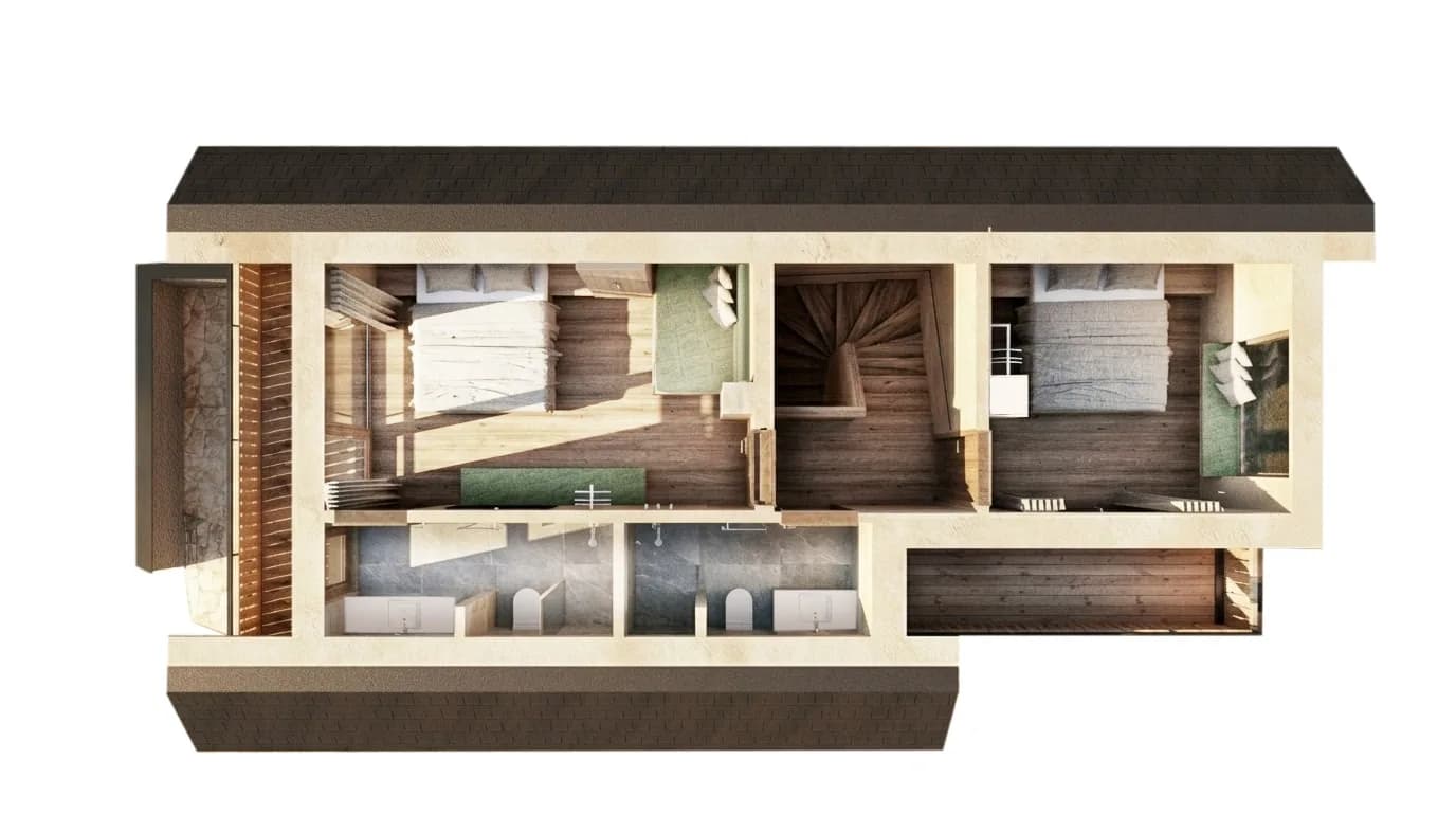Grundriss Chalet H’EISL – Obergeschoss