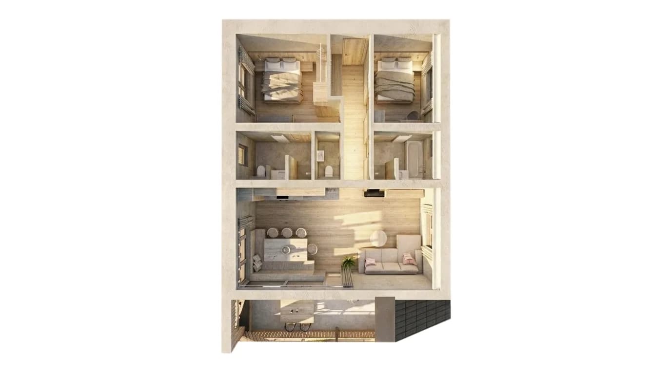 Grundriss Penthouse