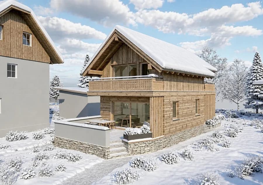 Chalet H’EISL in Ramsau am Dachstein im Winter – Außenansicht